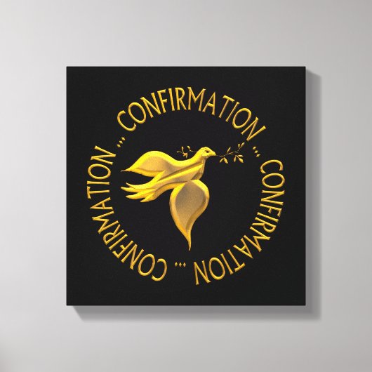Golden Confirmation en Heilige Geest Canvas Afdruk (Voorkant)