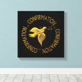 Golden Confirmation en Heilige Geest Canvas Afdruk (Insitu (Houten vloer))