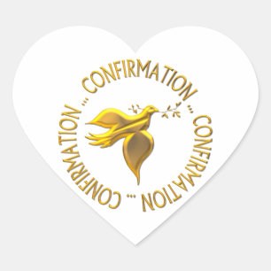 Golden Confirmation en Heilige Geest Hart Sticker