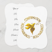 Golden Confirmation en Heilige Geest Kaart (Voorkant / Achterkant)