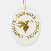 Golden Confirmation en Heilige Geest Keramisch Ornament (Achterkant)