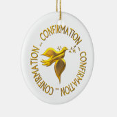 Golden Confirmation en Heilige Geest Keramisch Ornament (Rechts)