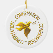 Golden Confirmation en Heilige Geest Keramisch Ornament (Achterkant)