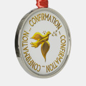 Golden Confirmation en Heilige Geest Metalen Ornament (Rechts)