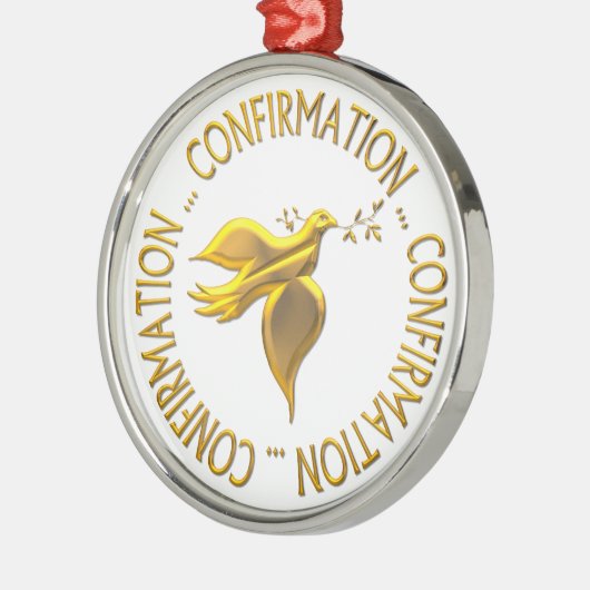 Golden Confirmation en Heilige Geest Metalen Ornament (Links)