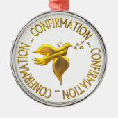 Golden Confirmation en Heilige Geest Metalen Ornament (Voorkant)