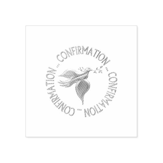 Golden Confirmation en Heilige Geest Rubberstempel (Afrduk)