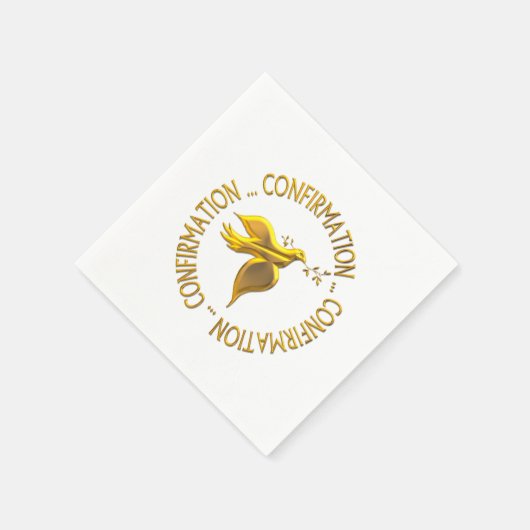 Golden Confirmation en Heilige Geest Servetten (Hoek)