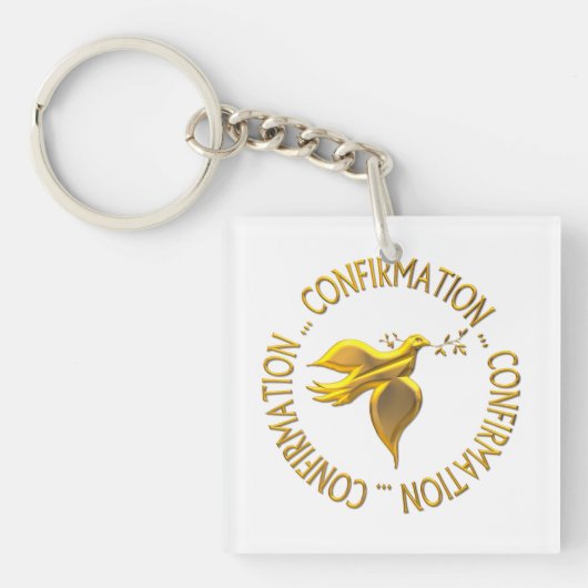 Golden Confirmation en Heilige Geest Sleutelhanger (voorkant)