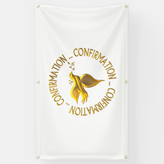 Golden Confirmation en Heilige Geest Spandoek (Verticaal)