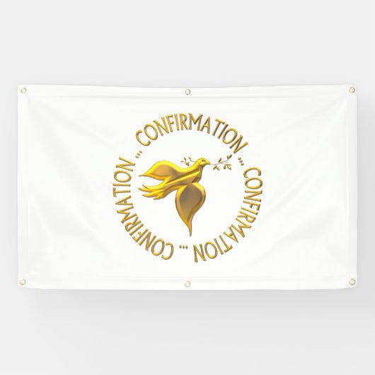 Golden Confirmation en Heilige Geest Spandoek (Horizontaal)