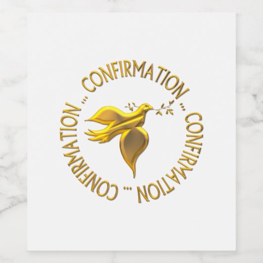 Golden Confirmation en Heilige Geest Wijn Etiket (Enkel label)