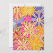 Golden contour bloemen Birthday Kaart (Achterkant)