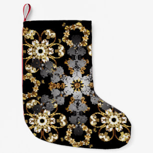 Golden contourdecor. Oosterse stijlelement Kleine Kerstsok