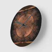 Golden Copper Abstracte Shimmer Ronde Klok (Hoek)