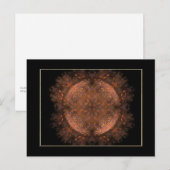 Golden Copper Shimmer Briefkaart (Voorkant / Achterkant)
