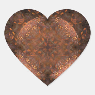 Golden Copper Shimmer Hart Sticker