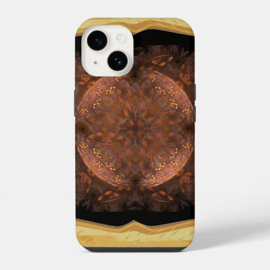 Golden Copper Shimmer iPhone Hoesje (Achterkant)