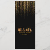 Golden Copper Star Shower Wedding Programme Programmakaart (Voorkant)