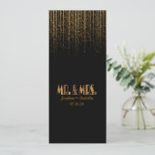 Golden Copper Star Shower Wedding Programme Programmakaart (Staand voorkant)