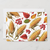 Golden Corn & Thanksgiving Cheer Feestdagenkaart (Achterkant)