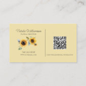 Golden Country Zonnebloemen QR Code Visitekaartje (Achterkant)