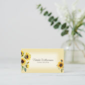 Golden Country Zonnebloemen QR Code Visitekaartje (Staand voorkant)