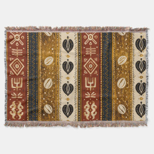 Golden Cowrie™   Luxe Afrikaanse wandkunstprint Deken