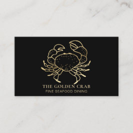 *~* Golden Crab Fine Dining by the Zee Black Visitekaartje