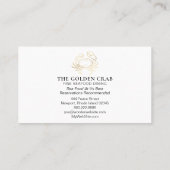 *~* Golden Crab Fine Dining by the Zee Black Visitekaartje