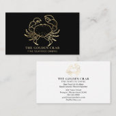*~* Golden Crab Fine Dining by the Zee Black Visitekaartje