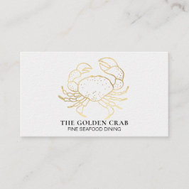 *~* Golden Crab Fine Dining by the Zee White Visitekaartje