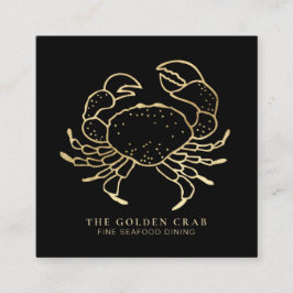** Golden Crab Gold Fine Dining beroemd gemaakt do Vierkante Visitekaartje