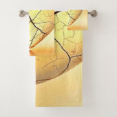 Golden Cracked Heart Art Bad Handdoek (Insitu)