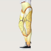 Golden Cracked Heart Art Leggings (Links)
