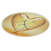 Golden Cracked Heart Art Snijplank (Hoek)