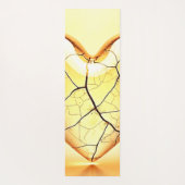 Golden Cracked Heart Art Yogamat (Achterkant)