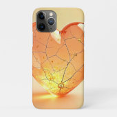 Golden Cracked Heart Glow Case-Mate iPhone Case (Achterkant)