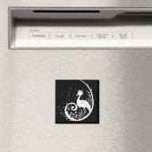 Golden Crane Silhouette Magneet (Insitu (Vaatwasser))