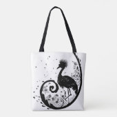 Golden Crane Silhouette Tote Bag (Achterkant)