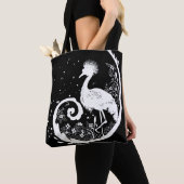 Golden Crane Silhouette Tote Bag (Dichtbij)