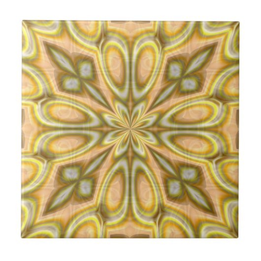 Golden Crazy Daisy Tegeltje (Voorkant)