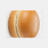 Golden Cream-Filled Bun Dessert Photo Fleece Deken (Voorkant (Horizontaal))
