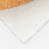 Golden Cream-Filled Bun Dessert Photo Fleece Deken (Hoek)