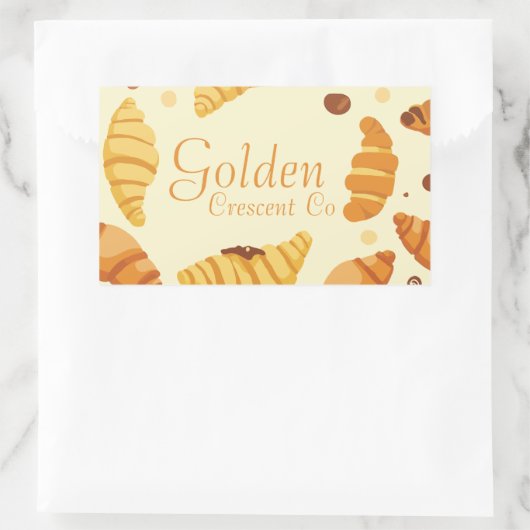 Golden Crescent Co Rechthoekige Sticker (Tas)