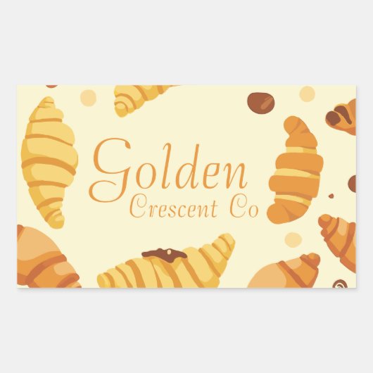 Golden Crescent Co Rechthoekige Sticker (Voorkant)