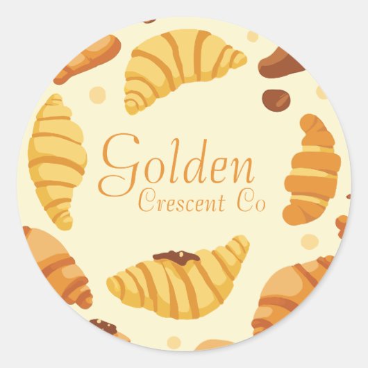 Golden Crescent Co Ronde Sticker (Voorkant)