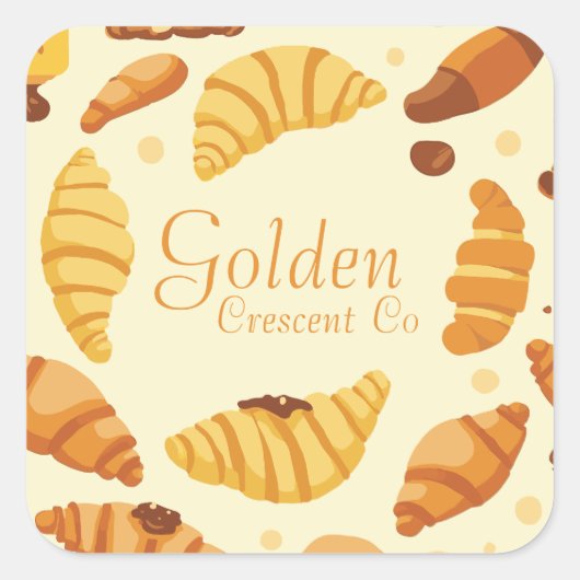 Golden Crescent Co Vierkante Sticker (Voorkant)