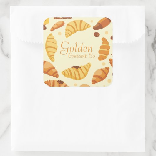 Golden Crescent Co Vierkante Sticker (Tas)