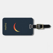 Golden Crescent Moon Bagagelabel (Voorkant horizontaal)